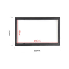 Cadre de montage 2 DIN pour autoradio – cadre universel noir 188 x 166 mm 
