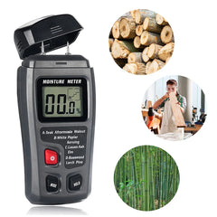 Humidimètre numérique pour bois avec écran LCD – testeur d’humidité pour bois et bois de chauffage 