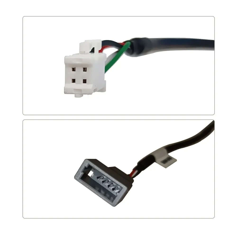 Câble adaptateur USB – connecteur 4 broches pour Kia et Hyundai, connexion via fiche 4 broches à l’autoradio du véhicule.