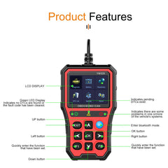 Lecteur de codes défaut OBD2 YM529 – outil de diagnostic avec Bluetooth et écran couleur 