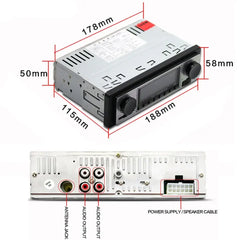 Autoradio 1 DIN avec Bluetooth, USB et design rétro – lecteur MP3 