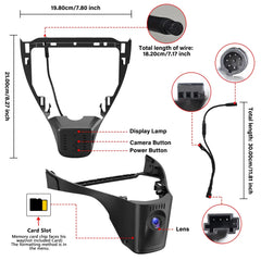 Dashcam 4K discrète pour VW ID.3 / ID.4 & Audi Q4 e-tron 2021-2025 – Plug & Play 