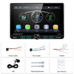 Autoradio 1 DIN avec écran tactile réglable 7" – Apple CarPlay & Android Auto 