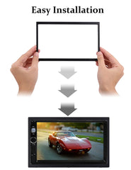 Cadre de montage 2 DIN pour autoradio – cadre universel noir 188 x 166 mm 