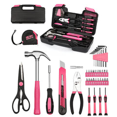 Kit d’outils 39 pièces en acier au carbone – boîte à outils compacte pour la maison et la voiture 