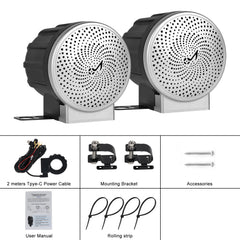 Kit de haut-parleurs moto IP67 – haut-parleur Bluetooth 12V étanche avec commande au guidon 