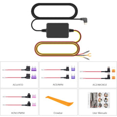 Kit de câblage USB-C pour dashcam – 12V/24V vers 5V avec surveillance de stationnement 