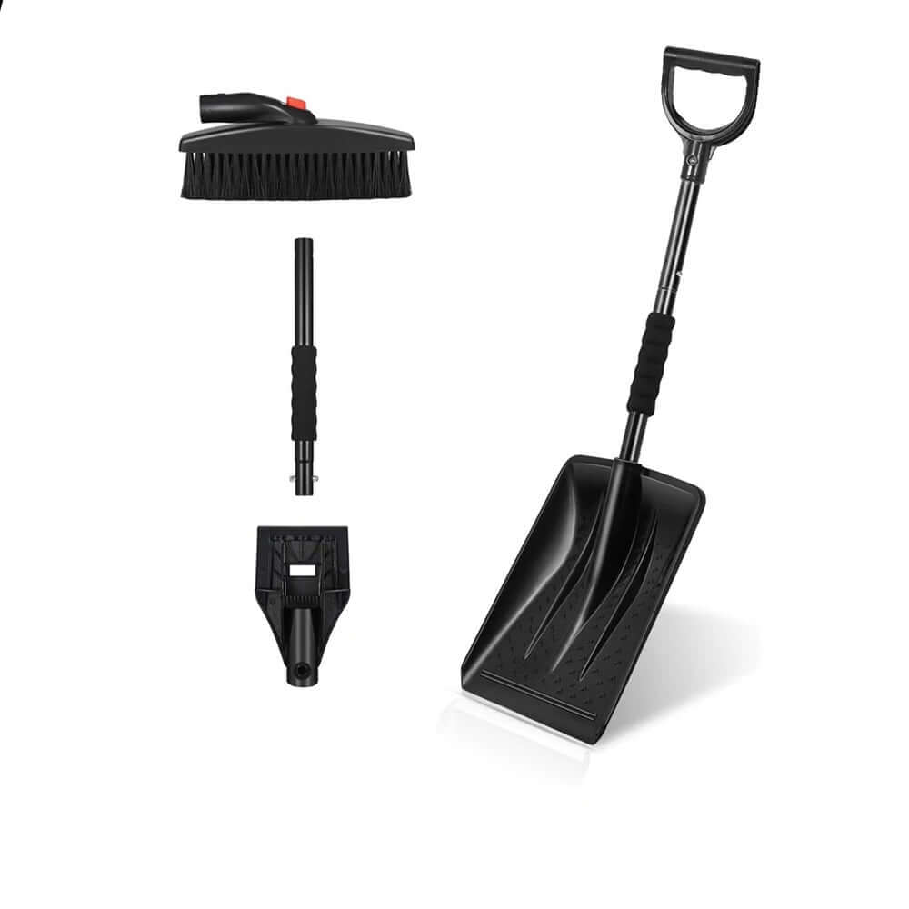 Kit hiver 3 en 1 avec pelle, grattoir et brosse - comprend une pelle à neige, une brosse à neige et un grattoir à glace.