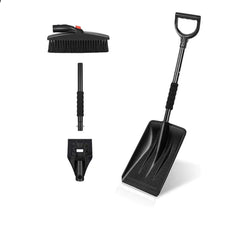 Kit hiver 3 en 1 avec pelle, grattoir et brosse - comprend une pelle à neige, une brosse à neige et un grattoir à glace.