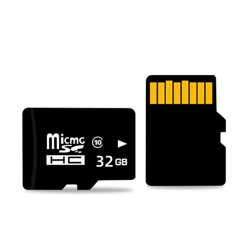 Carte Micro SD - 32 Go, image d’une carte Micro SD d’une capacité de 32 Go.