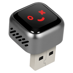 Mini adaptateur sans fil CarPlay & Android Auto (5.8GHz – Plug & Play) connecté au port USB.