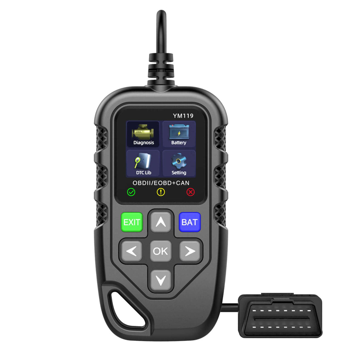 Lecteur de codes défaut OBD2 avec écran couleur 2,8”, YM119, outil de diagnostic professionnel pour voitures essence.