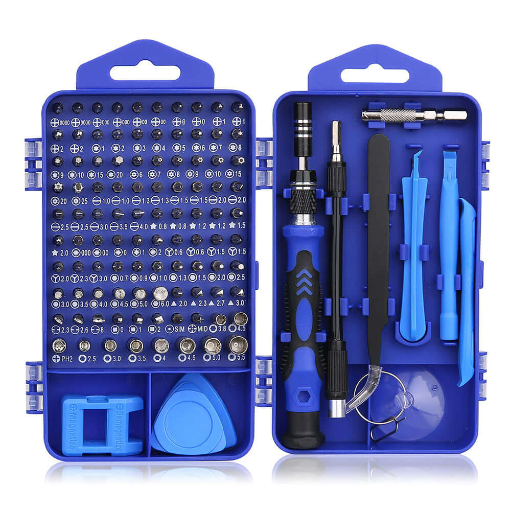 Kit de tournevis avec 98 embouts – Coffret de réparation professionnel pour l’électronique, idéal pour les réparations de précision.