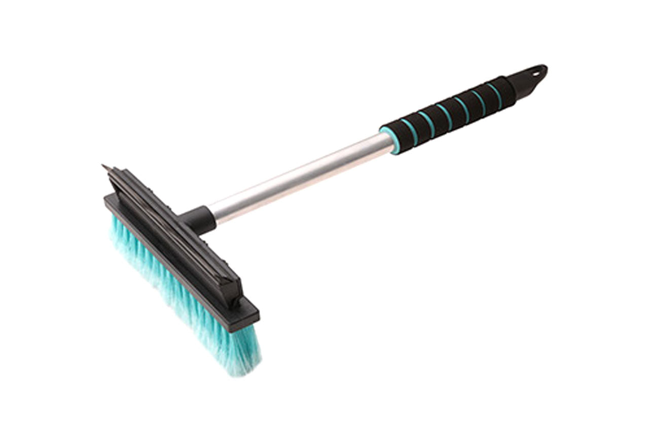 Brosse de lavage auto en aluminium avec raclette en silicone