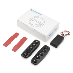 Commande au volant sans fil à 10 boutons – Télécommande LED universelle pour autoradio & navigation avec accessoires