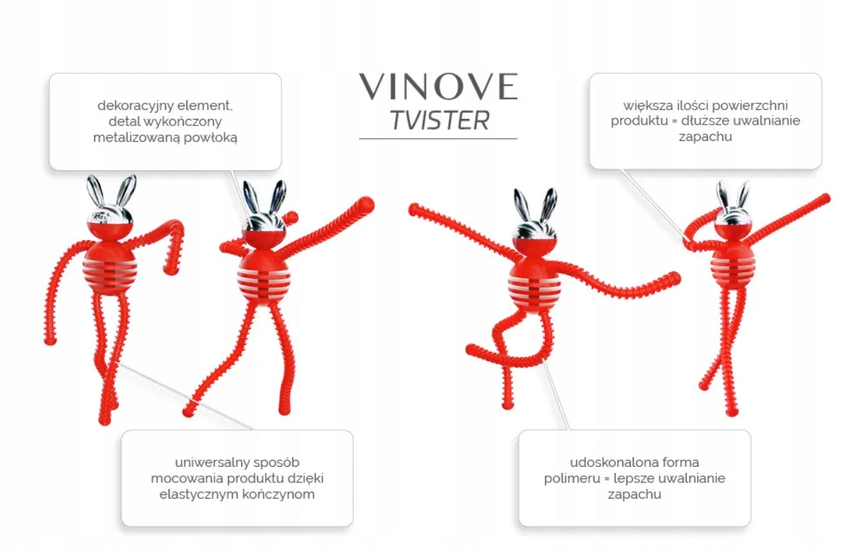 Designet på VINOVE TVISTER Milano bilduft