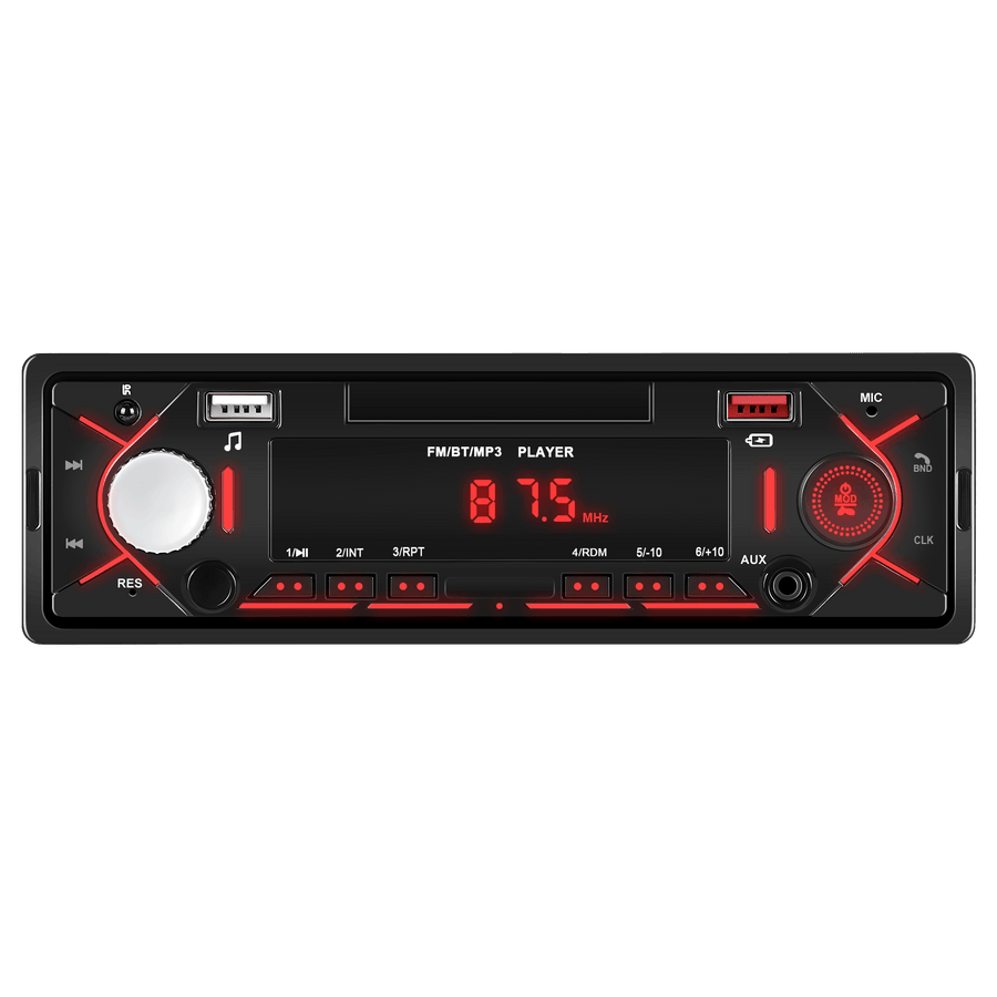 Autoradio 1-DIN avec Bluetooth, FM et USB
                
