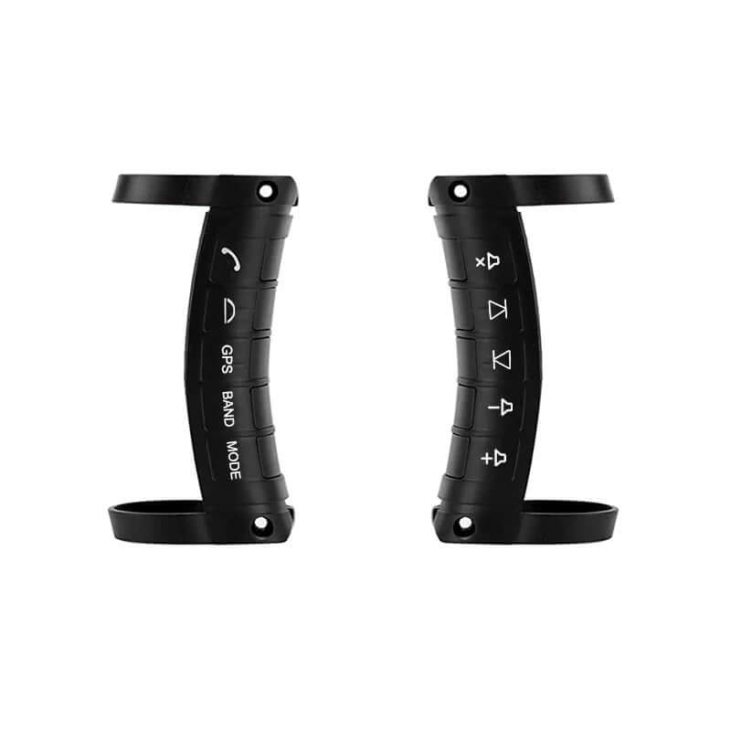 Commandes au volant rétrofitables – 10 boutons pour autoradio Bilmedia avec commandes fonctionnelles pour l’audio et les appels.