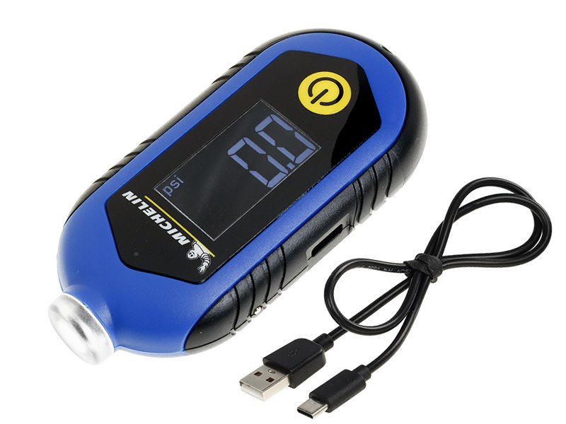 Manomètre numérique de pression des pneus 10,3 bars avec jauge de profondeur de sculpture et lampe LED