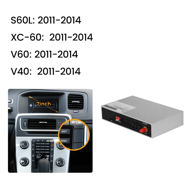 Module sans fil Apple CarPlay & Android Auto – Volvo pour Volvo S60/XC60/V40/V60 11-18, unité pour écran 7”